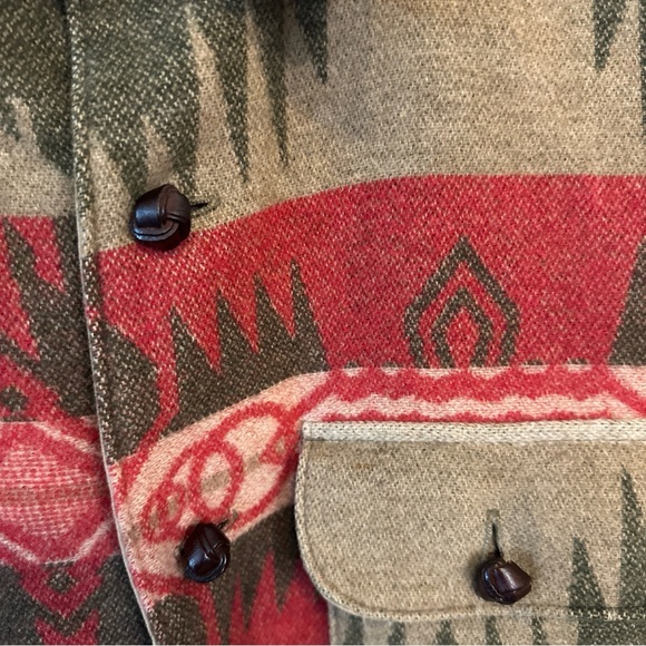 Banana Republic Cabinwear Mens Aztec Southwest Coat Blanket Wool Blend Medium - Picture 2 of 13